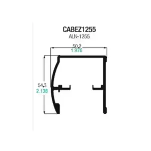 Cabezal cabina de bao vidrio templado