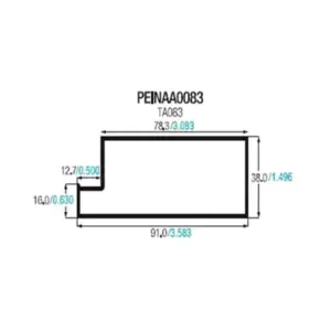 Tubular 8x9 para puerta