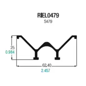 Riel w puerta corrediza