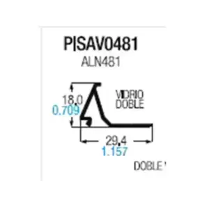 Pisavidrio doble vidrio para 3831