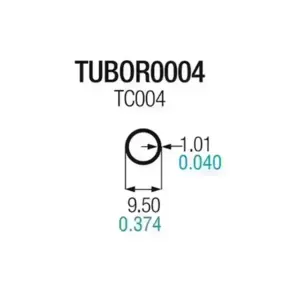 Tubo circular de aluminio 3/8