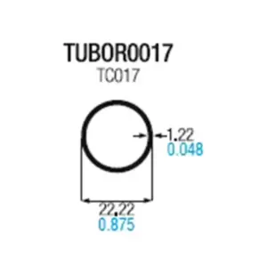 Tubo circular de aluminio 7/8