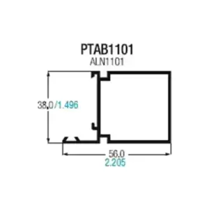 Tubular cuadrado de 1.1/2 con adaptador