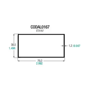 Tubo rectangular de aluminio 3 x 1.1/2