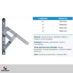 Brazo acero inoxidable