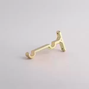 Soporte cortinero doble plastico dorado