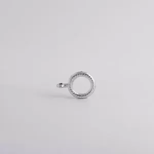 Argolla para cortinero estriada cromada