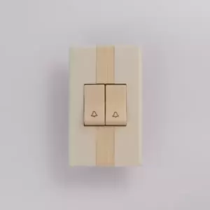 Pulsador doble marfil