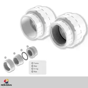 Unión universal en pvc