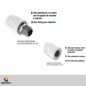 Adaptadores en pvc