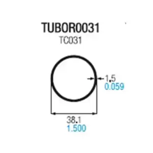 Tubo circular de aluminio 1.1/2