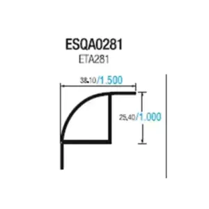 Esquinero de 1 con dos aletas