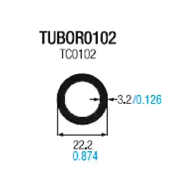 Tubo circular pared gruesa 3,2 mm